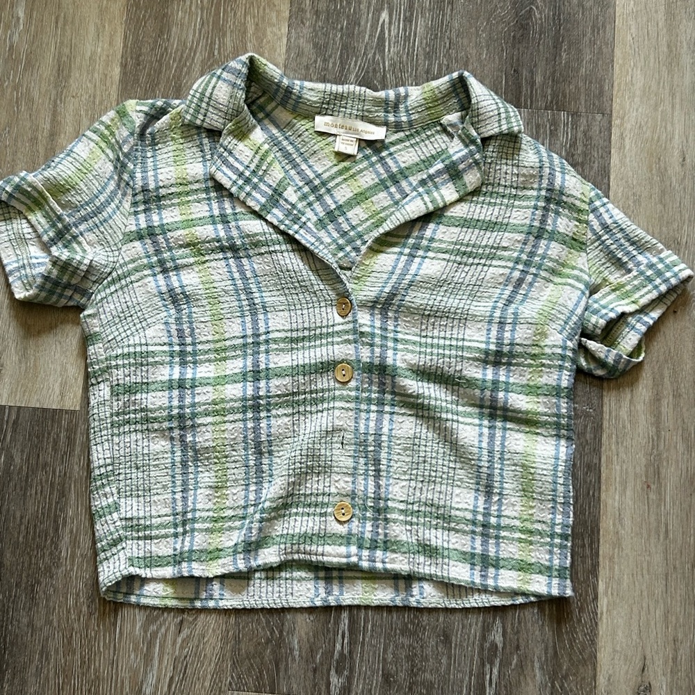 Button Down Crop Top